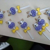 okul öncesınde kağit işler, duvar süsü ,davetiye kartları ,suluboya  çalişması (6664)