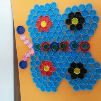 okul öncesınde kağit işler, duvar süsü ,davetiye kartları ,suluboya  çalişması (6674)