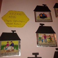 okul öncesınde kağit işler, duvar süsü ,davetiye kartları ,suluboya  çalişması (6676)