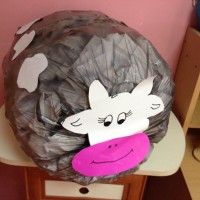 okul öncesınde kağit işler, duvar süsü ,davetiye kartları ,suluboya  çalişması (6679)