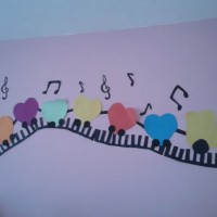 okul öncesınde kağit işler, duvar süsü ,davetiye kartları ,suluboya  çalişması (6693)