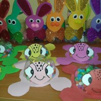 okul öncesınde kağit işler, duvar süsü ,davetiye kartları ,suluboya  çalişması (6702)