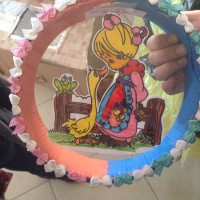 okul öncesınde kağit işler, duvar süsü ,davetiye kartları ,suluboya  çalişması (6713)