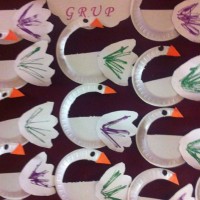 okul öncesınde kağit işler, duvar süsü ,davetiye kartları ,suluboya  çalişması (6724)