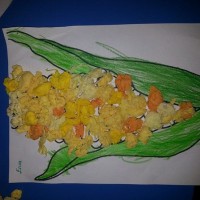 okul öncesınde kağit işler, duvar süsü ,davetiye kartları ,suluboya  çalişması (6729)