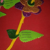 okul öncesınde kağit işler, duvar süsü ,davetiye kartları ,suluboya  çalişması (6737)