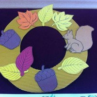 okul öncesınde kağit işler, duvar süsü ,davetiye kartları ,suluboya  çalişması (6745)