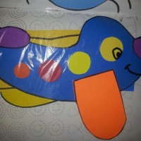 okul öncesınde kağit işler, duvar süsü ,davetiye kartları ,suluboya  çalişması (6756)