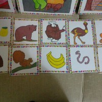 okul öncesınde kağit işler, duvar süsü ,davetiye kartları ,suluboya  çalişması (6757)