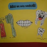 okul öncesınde kağit işler, duvar süsü ,davetiye kartları ,suluboya  çalişması (6762)