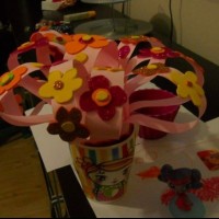 okul öncesınde kağit işler, duvar süsü ,davetiye kartları ,suluboya  çalişması (6763)