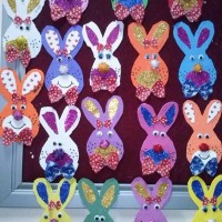 okul öncesınde kağit işler, duvar süsü ,davetiye kartları ,suluboya  çalişması (6788)