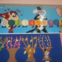 okul öncesınde kağit işler, duvar süsü ,davetiye kartları ,suluboya  çalişması (6792)