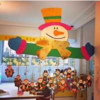 okul öncesınde kağit işler, duvar süsü ,davetiye kartları ,suluboya  çalişması (6807)