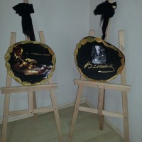 okul öncesınde kağit işler, duvar süsü ,davetiye kartları ,suluboya  çalişması (6809)