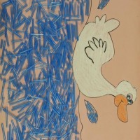 okul öncesınde kağit işler, duvar süsü ,davetiye kartları ,suluboya  çalişması (6812)