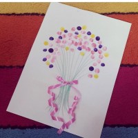 okul öncesınde kağit işler, duvar süsü ,davetiye kartları ,suluboya  çalişması (6817)