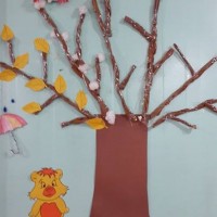 okul öncesınde kağit işler, duvar süsü ,davetiye kartları ,suluboya  çalişması (6820)