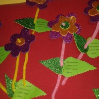 okul öncesınde kağit işler, duvar süsü ,davetiye kartları ,suluboya  çalişması (6843)