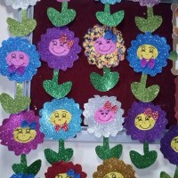 okul öncesınde kağit işler, duvar süsü ,davetiye kartları ,suluboya  çalişması (6850)