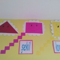 okul öncesınde kağit işler, duvar süsü ,davetiye kartları ,suluboya  çalişması (6854)