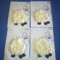 okul öncesınde kağit işler, duvar süsü ,davetiye kartları ,suluboya  çalişması (6882)