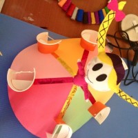 okul öncesınde kağit işler, duvar süsü ,davetiye kartları ,suluboya  çalişması (6885)