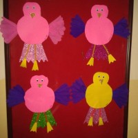 okul öncesınde kağit işler, duvar süsü ,davetiye kartları ,suluboya  çalişması (6889)