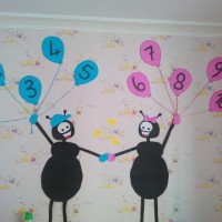 okul öncesınde kağit işler, duvar süsü ,davetiye kartları ,suluboya  çalişması (6890)