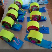 okul öncesınde kağit işler, duvar süsü ,davetiye kartları ,suluboya  çalişması (6901)