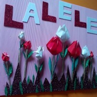 okul öncesınde kağit işler, duvar süsü ,davetiye kartları ,suluboya  çalişması (6926)