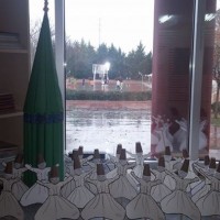 okul öncesınde kağit işler, duvar süsü ,davetiye kartları ,suluboya  çalişması (6929)