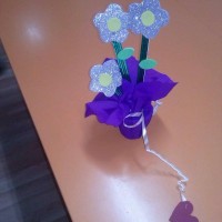 okul öncesınde kağit işler, duvar süsü ,davetiye kartları ,suluboya  çalişması (6939)