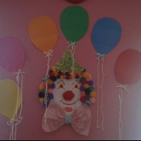 okul öncesınde kağit işler, duvar süsü ,davetiye kartları ,suluboya  çalişması (6991)