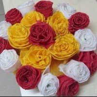 okul öncesınde kağit işler, duvar süsü ,davetiye kartları ,suluboya  çalişması (6992)