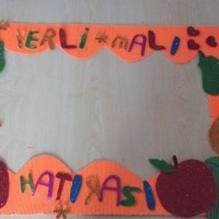 okul öncesınde kağit işler, duvar süsü ,davetiye kartları ,suluboya  çalişması (6993)