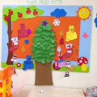 okul öncesınde kağit işler, duvar süsü ,davetiye kartları ,suluboya  çalişması (7008)