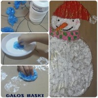 okul öncesınde kağit işler, duvar süsü ,davetiye kartları ,suluboya  çalişması (7009)