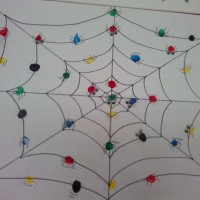 okul öncesınde kağit işler, duvar süsü ,davetiye kartları ,suluboya  çalişması (7017)