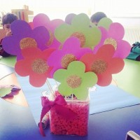 okul öncesınde kağit işler, duvar süsü ,davetiye kartları ,suluboya  çalişması (7018)