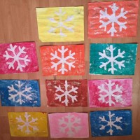 okul öncesınde kağit işler, duvar süsü ,davetiye kartları ,suluboya  çalişması (7027)