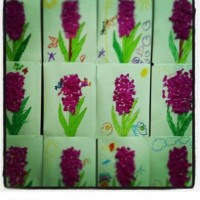 okul öncesınde kağit işler, duvar süsü ,davetiye kartları ,suluboya  çalişması (7034)