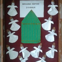 okul öncesınde kağit işler, duvar süsü ,davetiye kartları ,suluboya  çalişması (7044)