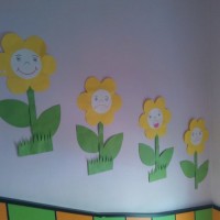 okul öncesınde kağit işler, duvar süsü ,davetiye kartları ,suluboya  çalişması (7045)