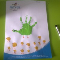 okul öncesınde kağit işler, duvar süsü ,davetiye kartları ,suluboya  çalişması (7050)