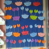 okul öncesınde kağit işler, duvar süsü ,davetiye kartları ,suluboya  çalişması (7053)