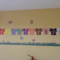 okul öncesınde kağit işler, duvar süsü ,davetiye kartları ,suluboya  çalişması (7058)