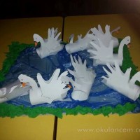 okul öncesınde kağit işler, duvar süsü ,davetiye kartları ,suluboya  çalişması (7062)