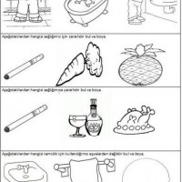 okul öncesınde sağlık haftası ,kağit işleri maske hayvanlar engelliler haftasi ,meyveler ,meslekler sayılar (1986)