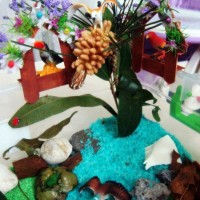 sanat etkınlığı ,boyama çalişması ,artık materyal (442)